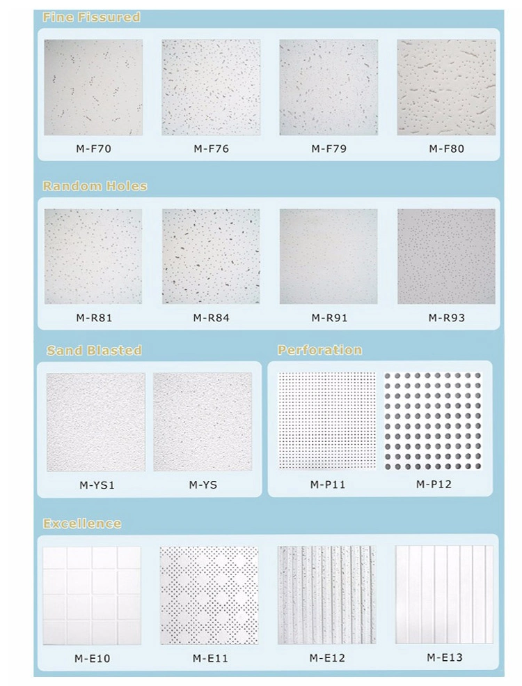 600X600 Acoustic Mineral Fiber Board Ceiling Tiles Price